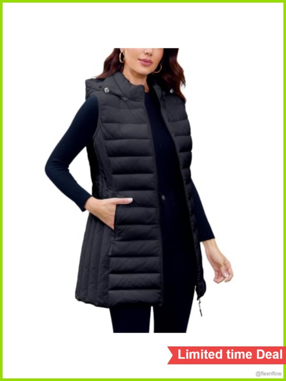 Packable Lightweight Quilted Puffer Vest Sleeveless with Pockets
